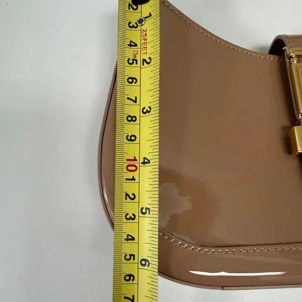 Versace Designer Greca Goddess Small Leather Hobo Bag Blush Nude with Box + COA